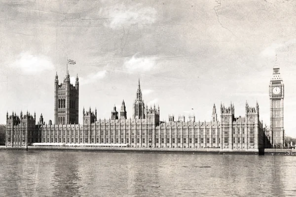 Viejo Londres, blanco y negro, foto vintage . — Foto de Stock