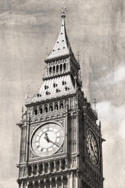Vintage view of London, Big Ben clipart