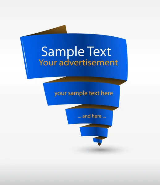 Einfaches blaues Web-Banner mit Text. — Stockvektor