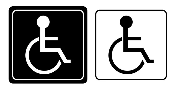 신체 장애 또는 휠체어 사람 기호, 벡터 — 스톡 벡터