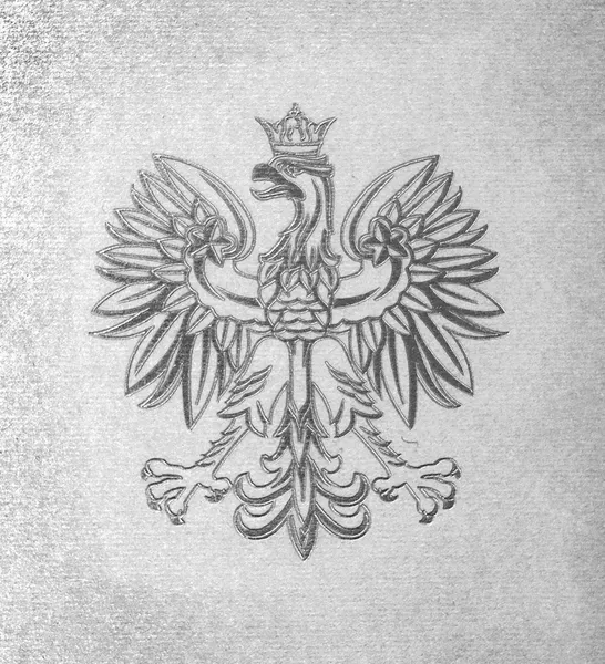 Emblema de Polonia - águila con corona — Foto de Stock