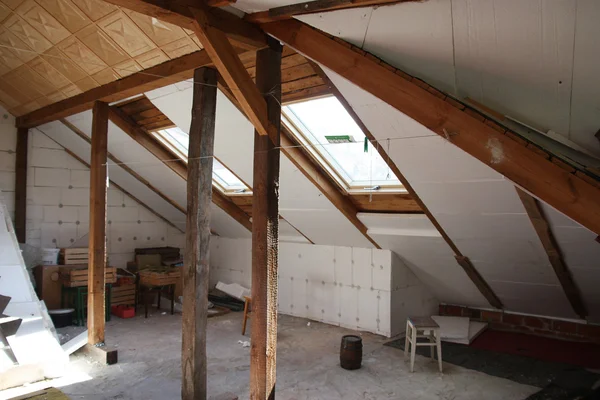 After reworking (renovation) of the old attic — Stock Photo, Image