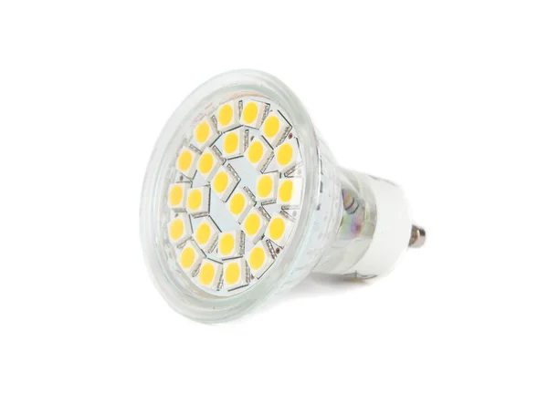 흰색으로 분리 된 LED 전구 — 스톡 사진