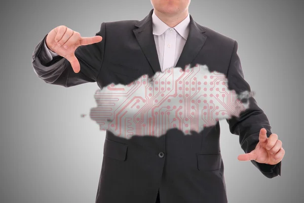 Cloud computing, concetto di tecnologia . — Foto Stock