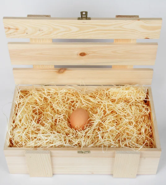 Egg in a box — Stock Photo, Image