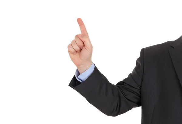 Businessman point up with a finger — Stock Photo, Image