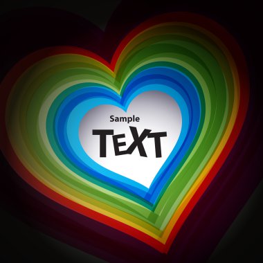 soyut renk kalp simgesi