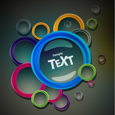 soyut renkli daire başlık sayfası