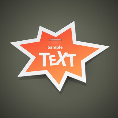 Kağıt etiket boş alan içeren