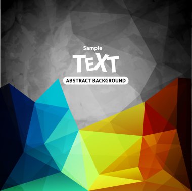 arka plan ile üçgen poligon