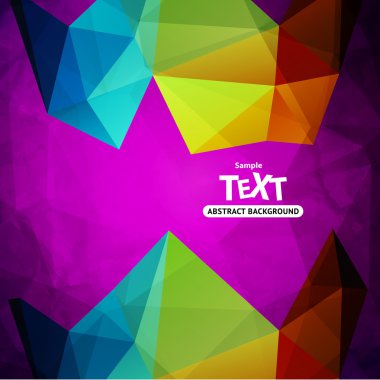 arka plan ile üçgen poligon