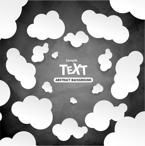 Abstract speech bubbles in the shape of clouds — Stock Vector