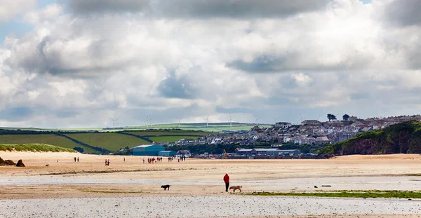 Daymer bay strandlandschaft in cornwall uk — Stockfoto