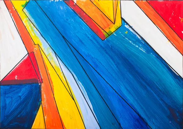 Pintura abstracta y colores llamativos — Foto de Stock