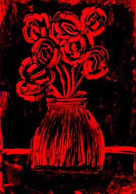 Güller kırmızı ve siyah resim
