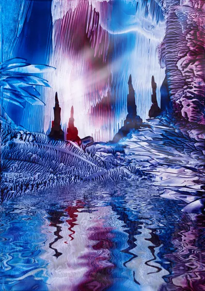 Cavern of Castles painting in wax — Stock Photo, Image