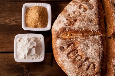 taze pişmiş rustik ekmek