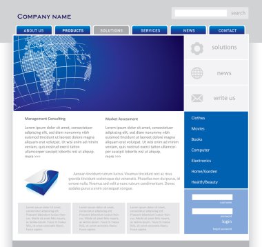 basit bir Web sitesi şablonu