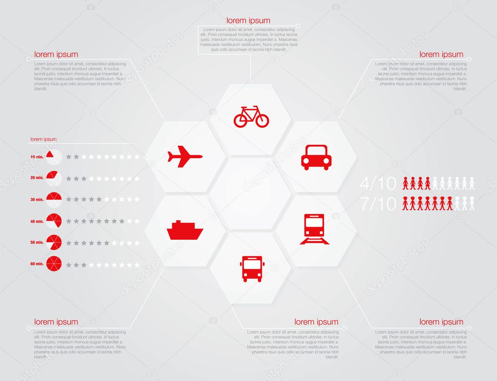 Infographic of transportation concept