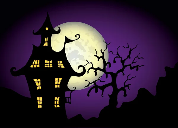 Noche de Halloween ilustración — Vector de stock