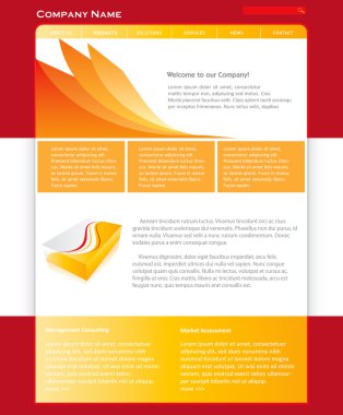 basit bir Web sitesi şablonu