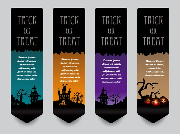 Conceito de banner vertical para Halloween — Vetor de Stock