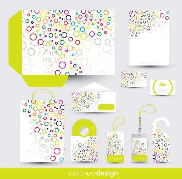 Conjunto de design de papelaria — Vetor de Stock