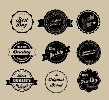 Retro vintage etiketleri