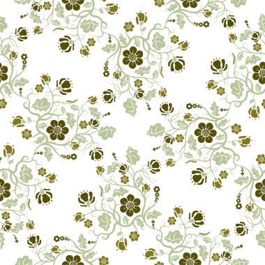 soyut çiçek desenli