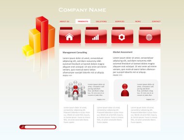 basit bir Web sitesi şablonu