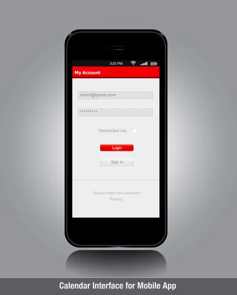 cep telefonu için giriş sayfası tasarımı