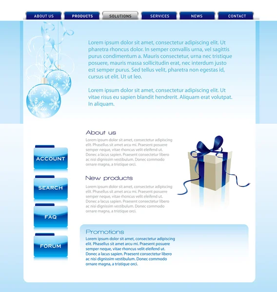 basit bir Web sitesi şablonu