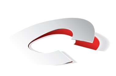 Perspektif Görünümü'nde harfi c ile katlama kağıt