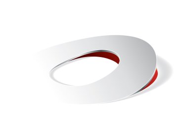 kağıt katlama ile harf o perspektif görünümü