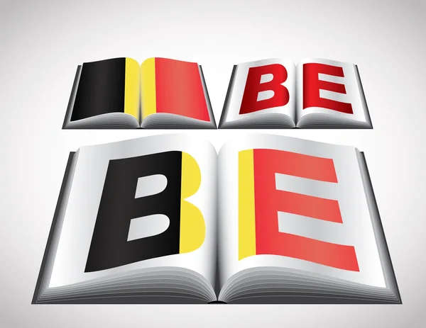 Pojęcie flagi narodowej Belgii — Wektor stockowy