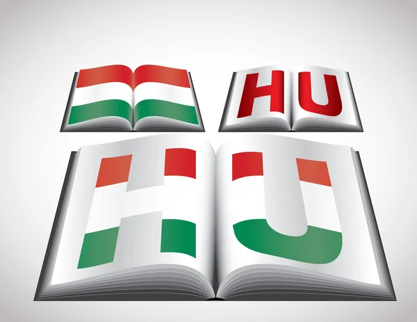 Conceito de bandeira nacional da Hungria — Vetor de Stock