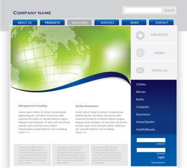 basit bir Web sitesi şablonu