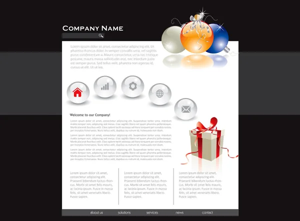 Plantilla de sitio web simple — Vector de stock