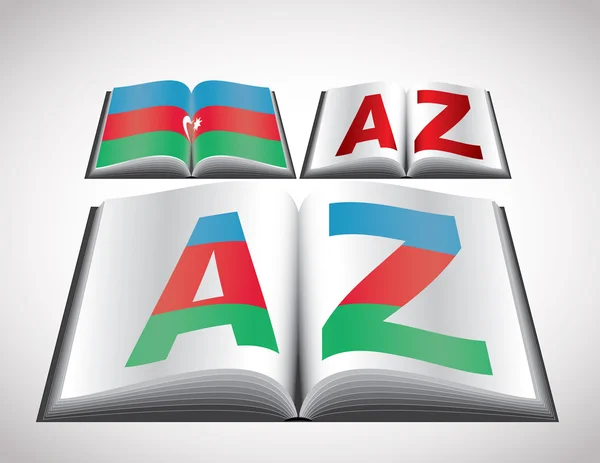 Nasjonalt flagg for Aserbajdsjan – stockvektor