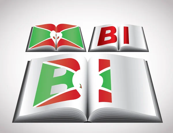 Concept de drapeau national du Burundi — Image vectorielle