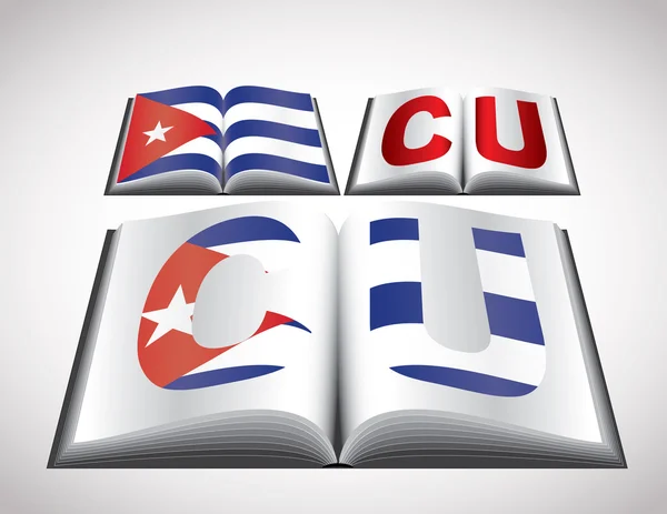Concept van de nationale vlag van cuba — Stockvector