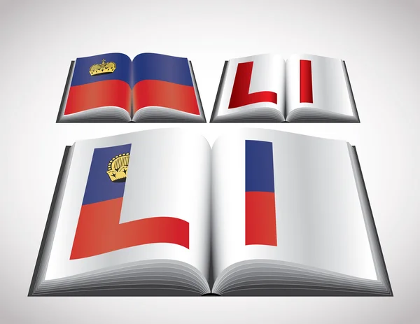 Концепция государственного флага Лихтенштейна — стоковый вектор