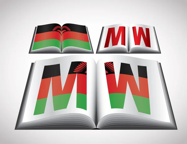 Nationalflaggenkonzept von Malawi — Stockvektor