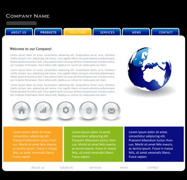 basit bir Web sitesi şablonu