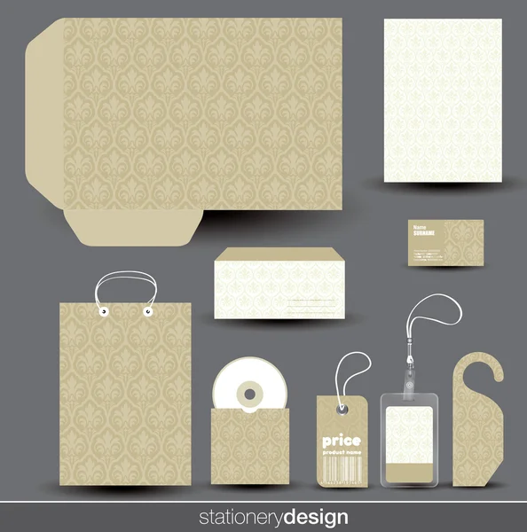 Conjunto de design de papelaria — Vetor de Stock