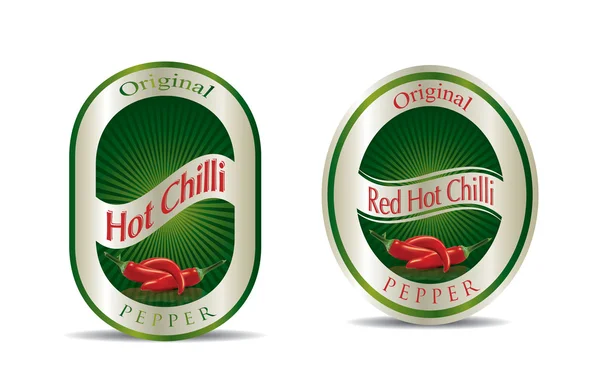 Etiqueta para un producto (salsa de chile ) — Archivo Imágenes Vectoriales