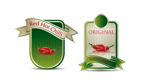 Étiquette pour un produit (sauce chili) ) — Image vectorielle