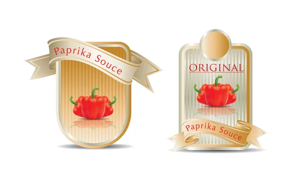 Label for a product (ketchup, sauce) — Stock Vector