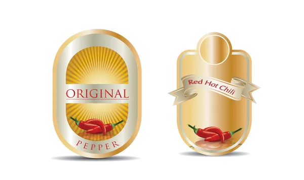 Etikett für ein Produkt (Chilisoße) — Stockvektor