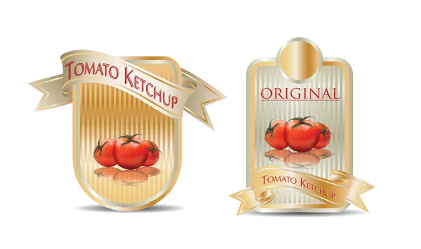 Rótulo de um produto (ketchup, molho ) — Vetor de Stock